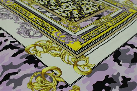 tessuto ametratura stampa versace bianco